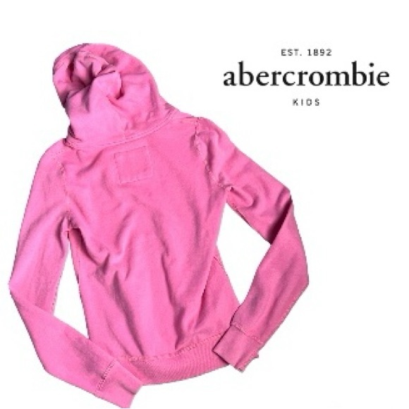 Abercrombie Kids pink cross country track and field hoodie size xl distressed - Picture 2 of 3